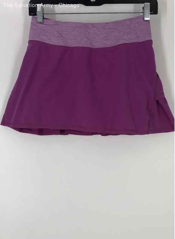 Lululemon Womens Purple Elastic Waist Activewear Skirt Skort Size 2