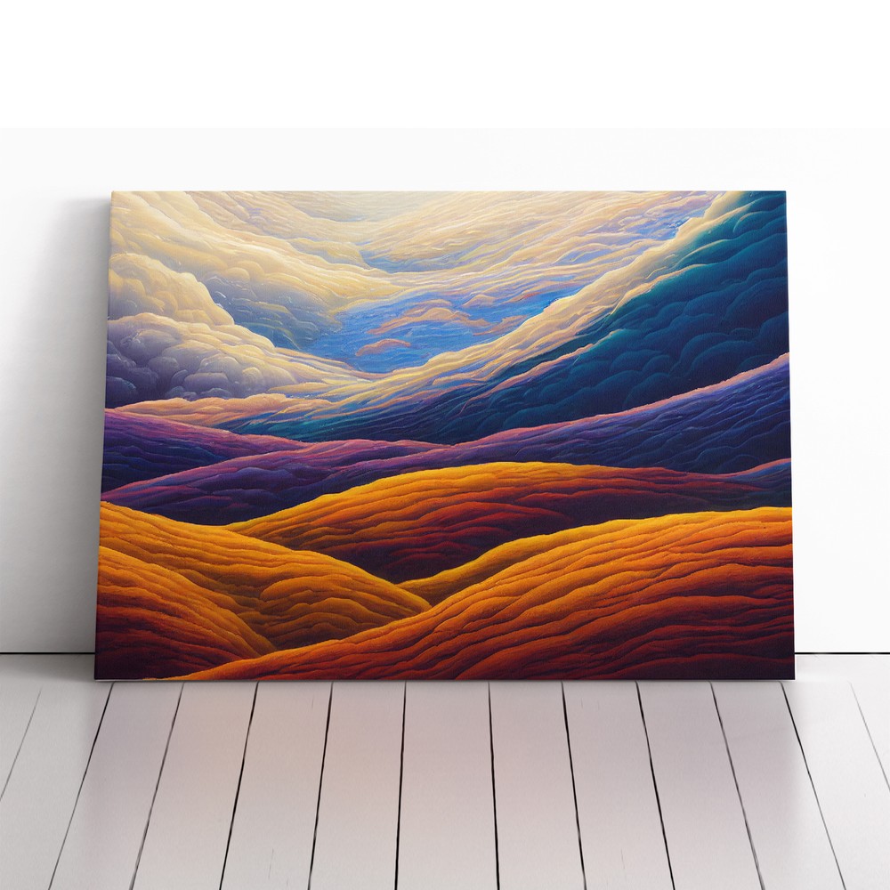 Stimulating Mountains Canvas Wall Art Print Framed Picture Decor Living Room
