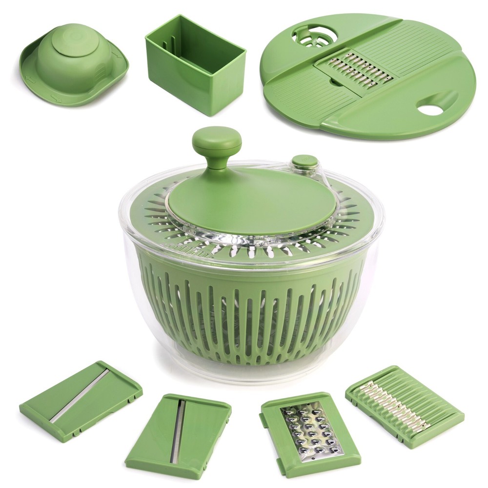 Salad Spinner, 3.6 Qt Spinner Double Drainage Holes Washing, Spinning, Draining