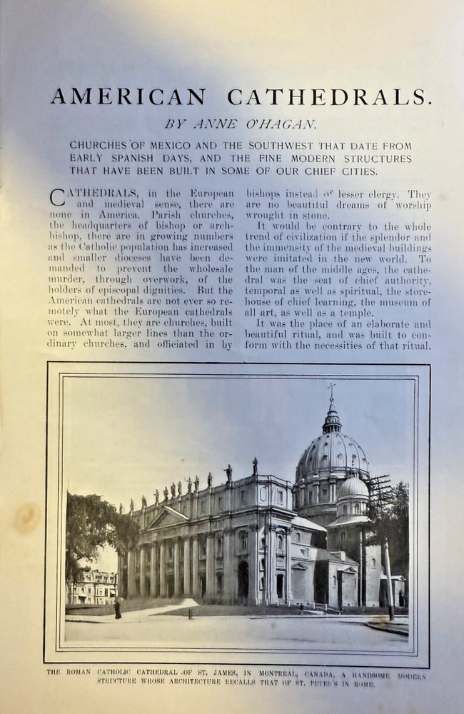 1902 American Cathedrals Canada Mexico New York Baltimore Boston Connecticut
