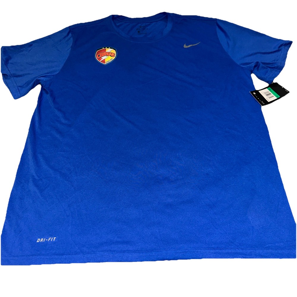 200-NWT Nike Dri Fit Men's Chargers Soccer Club Royal Blue Legend Tee Size XL