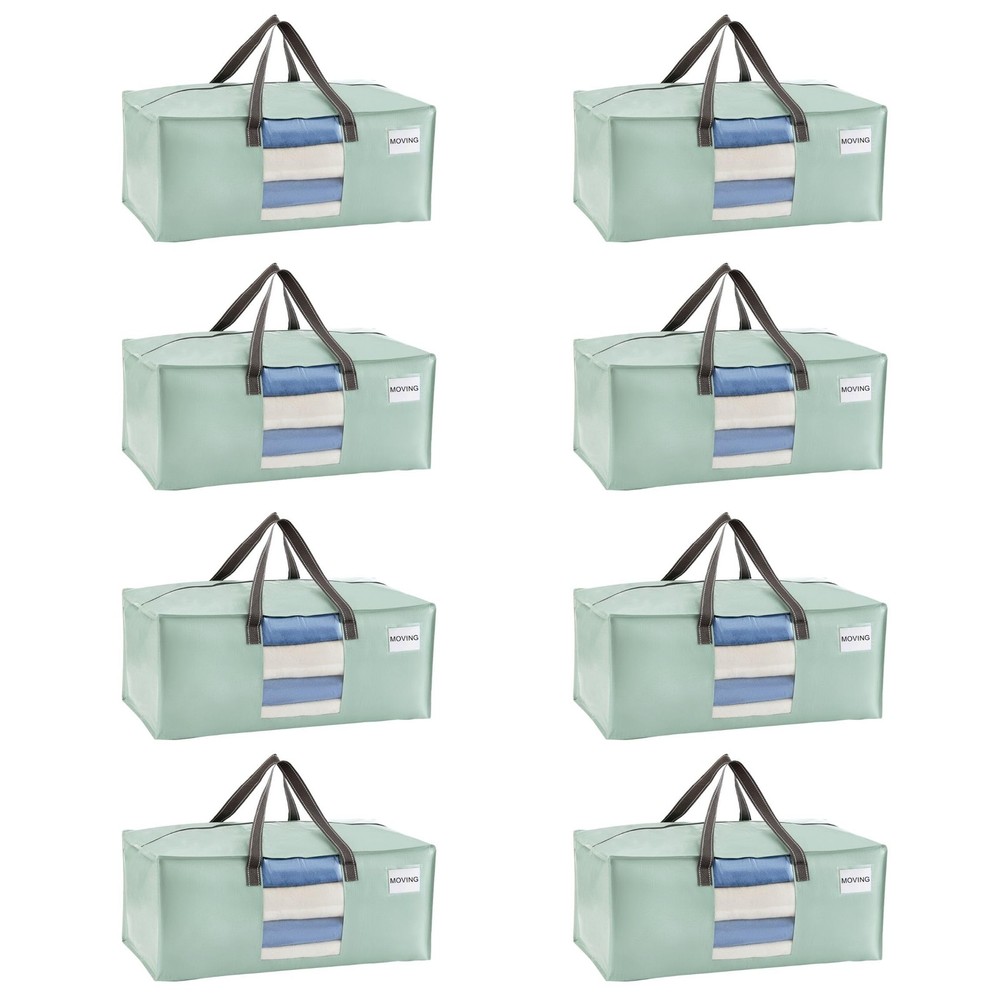 8-Pack Heavy-Duty Moving Bags for College & Storage Totes