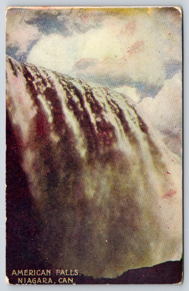 Vintage Old Antique Postcard American Falls Waterfall Niagara Falls Canada