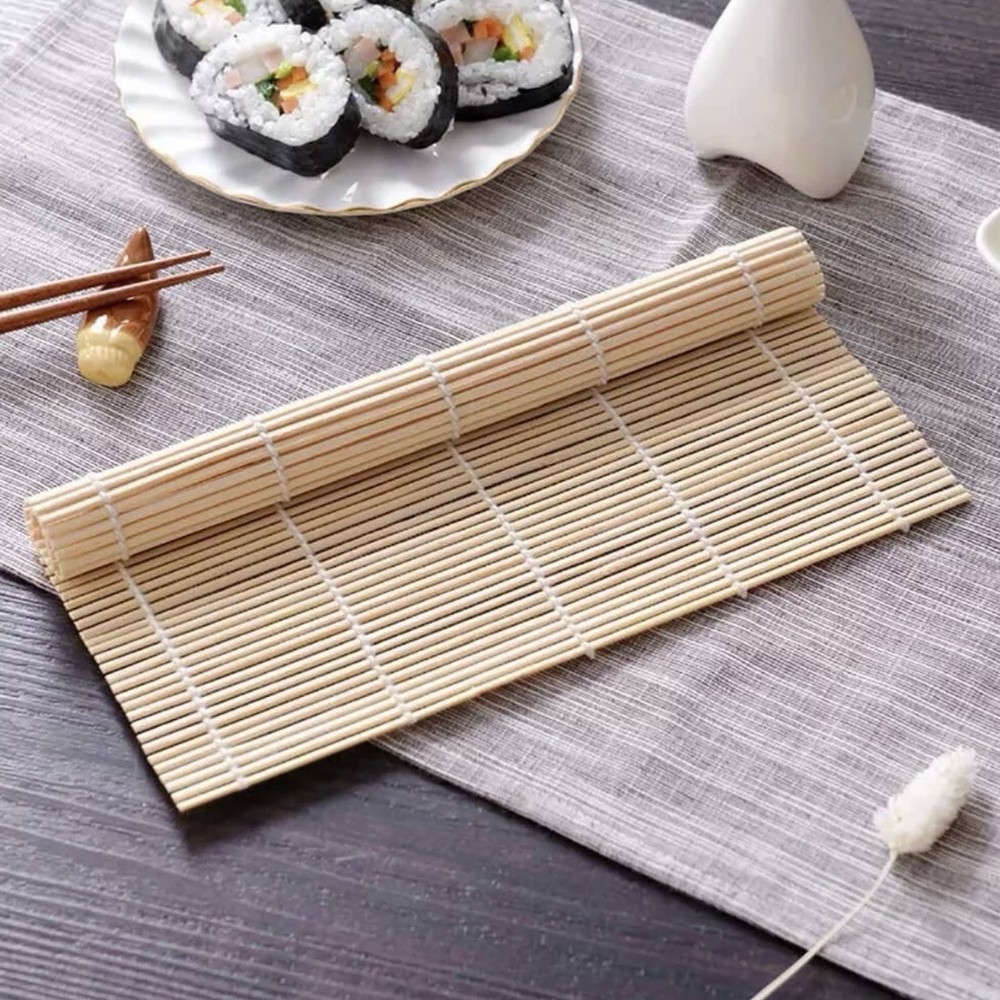 Bamboo Sushi Rolling Mat DIY Maki Gimbap Beginners & Pros Non-Stick Cooking Tool