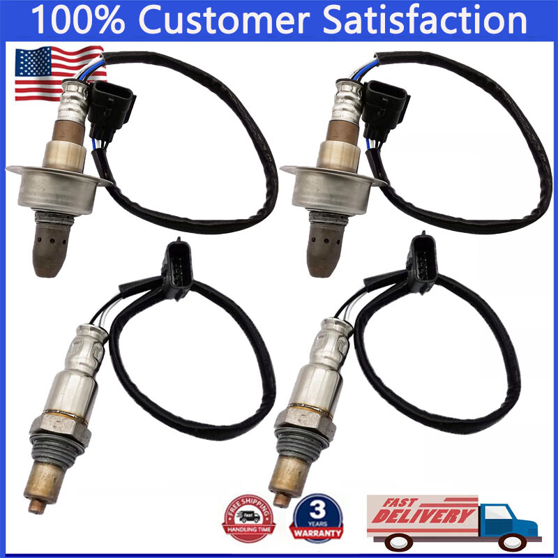 Set Of 4 Oxygen Sensors Up+Down For 2017-2021 Infiniti Q60 3.0L V6 Turbocharged