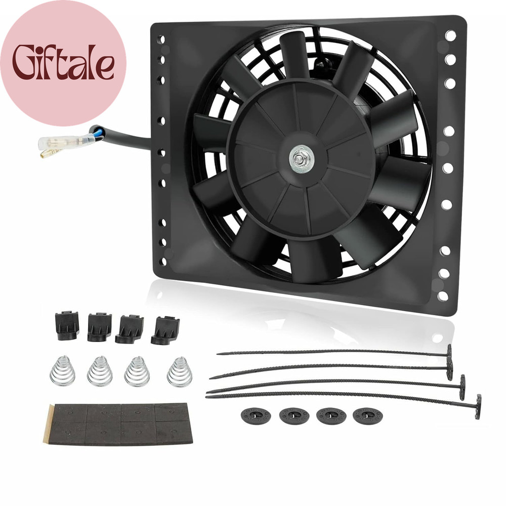 6'' Inch Small Slim Push Pull Electric Cooling Fan 650CFM Radiator Oil Cooler Mo