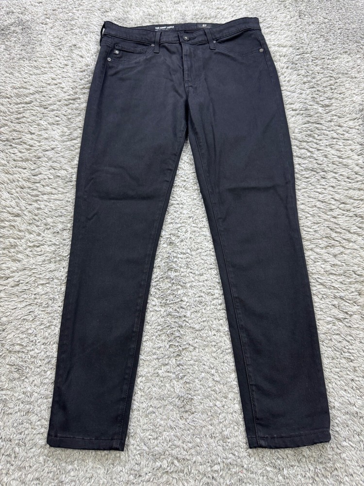 Adriano Goldschmied Jeans Women 27 Black Abbey Ankle Mid Rise Super Skinny Denim