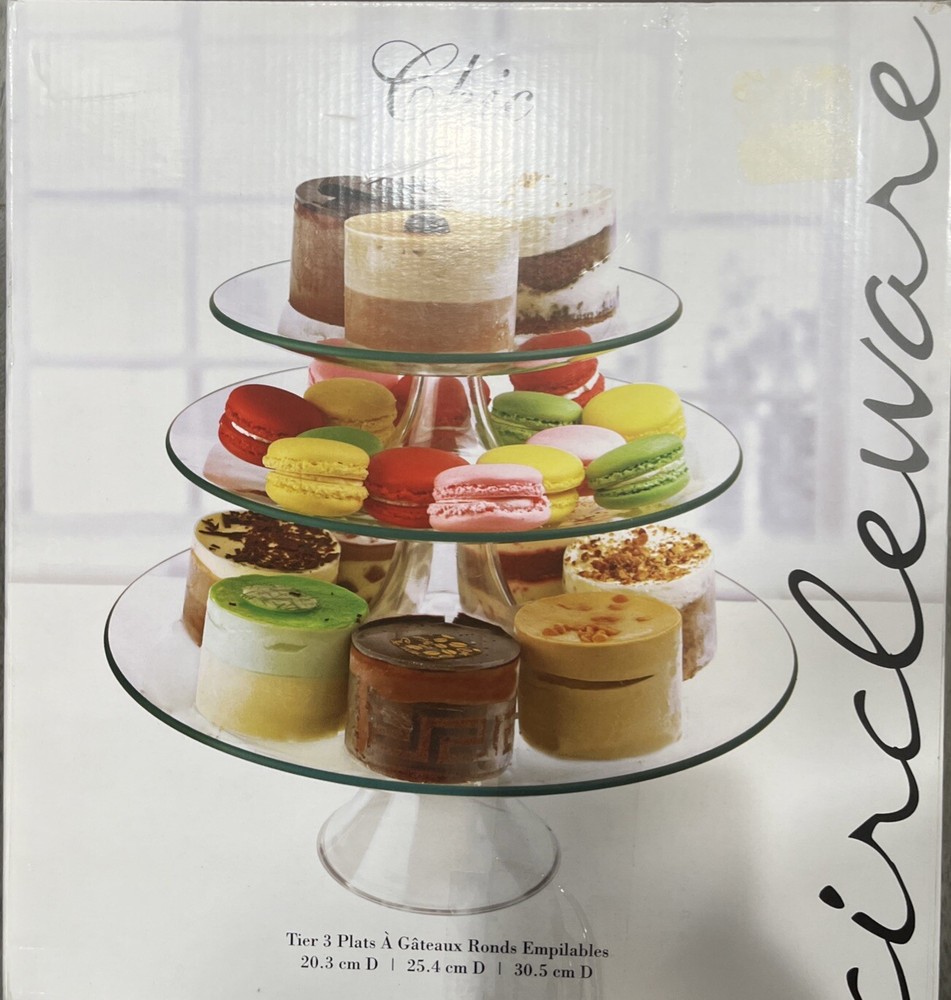 Chic 3 Tier Round Stackable Cake Plates