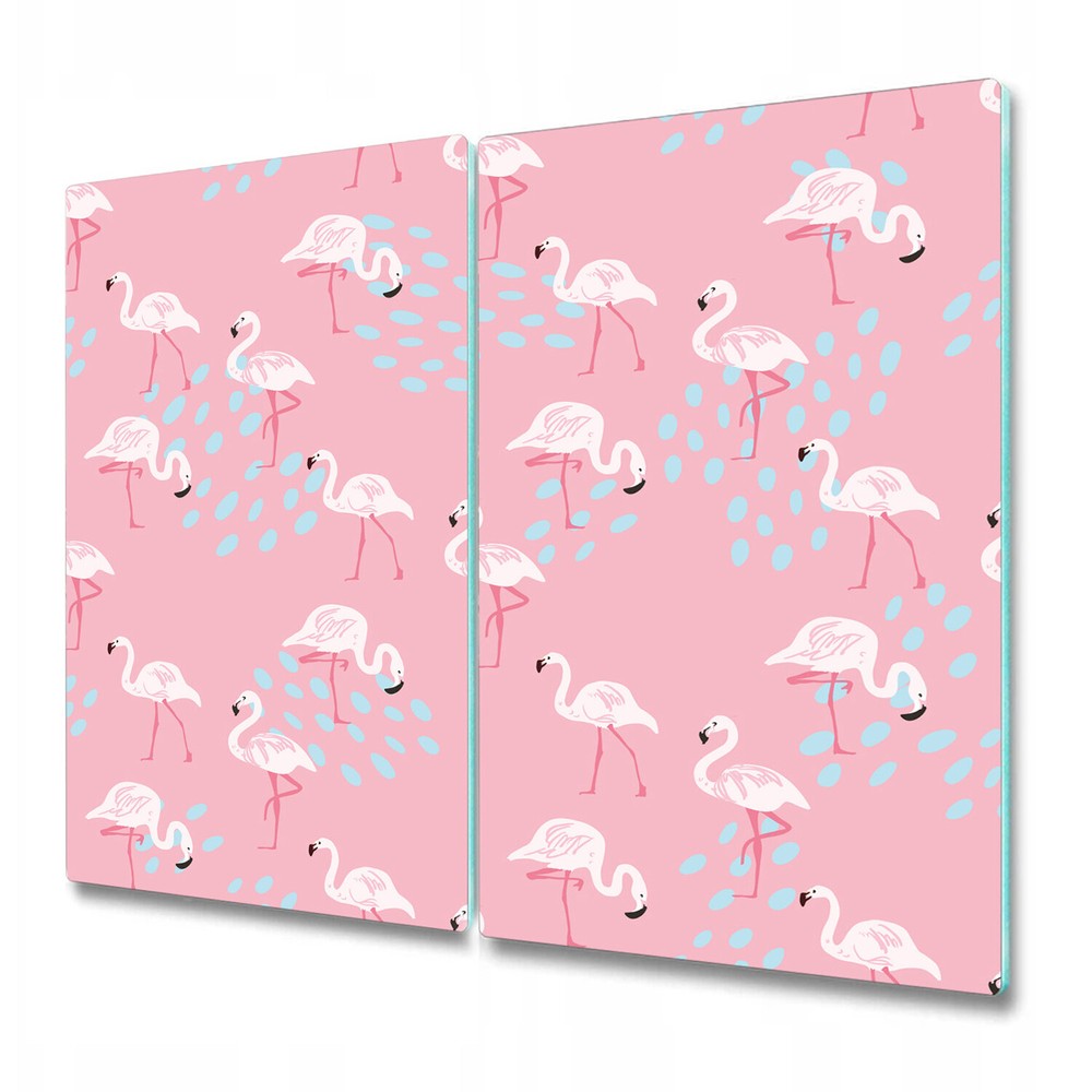 Glass Surface Protector Flamingo Animals Pastel Exotic Paradise 2x30x52