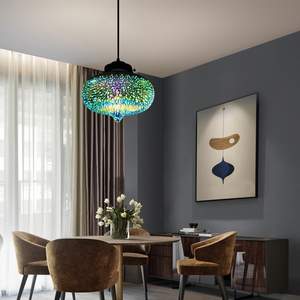 Colorful 3D Glass Fireworks Chandelier Pendant Lamp for Living Room