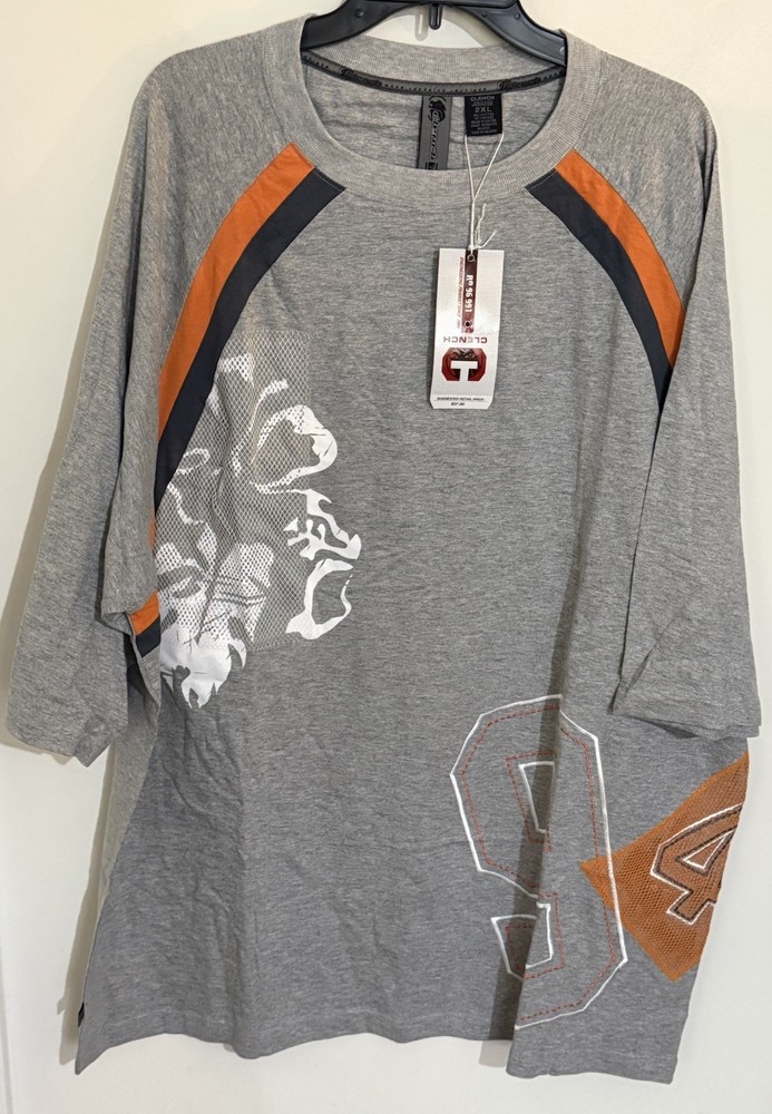 VTG Clench Jeans Shirt 2XL Y2K Skate Hip Hop Graphic Street Deadstock NWT