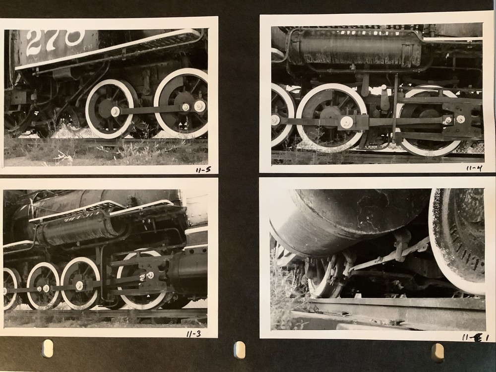Railroad Engine Photos USA BOGIE FRAME PISTONS #278 Vintage Black White 1960s