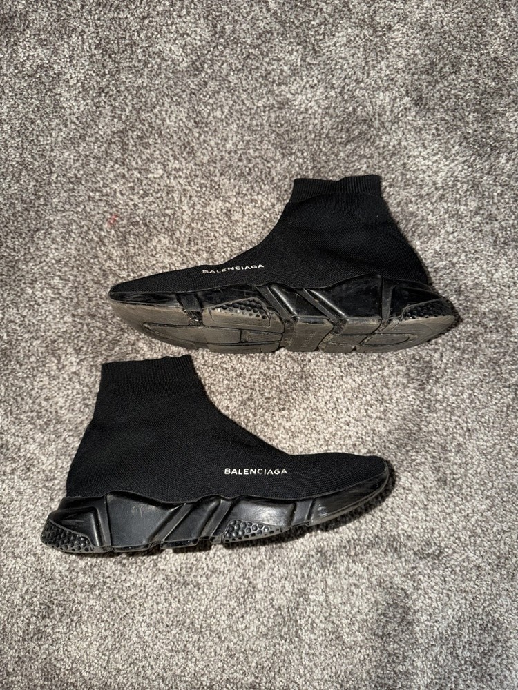 Balenciaga Black Sock Runners Size 8