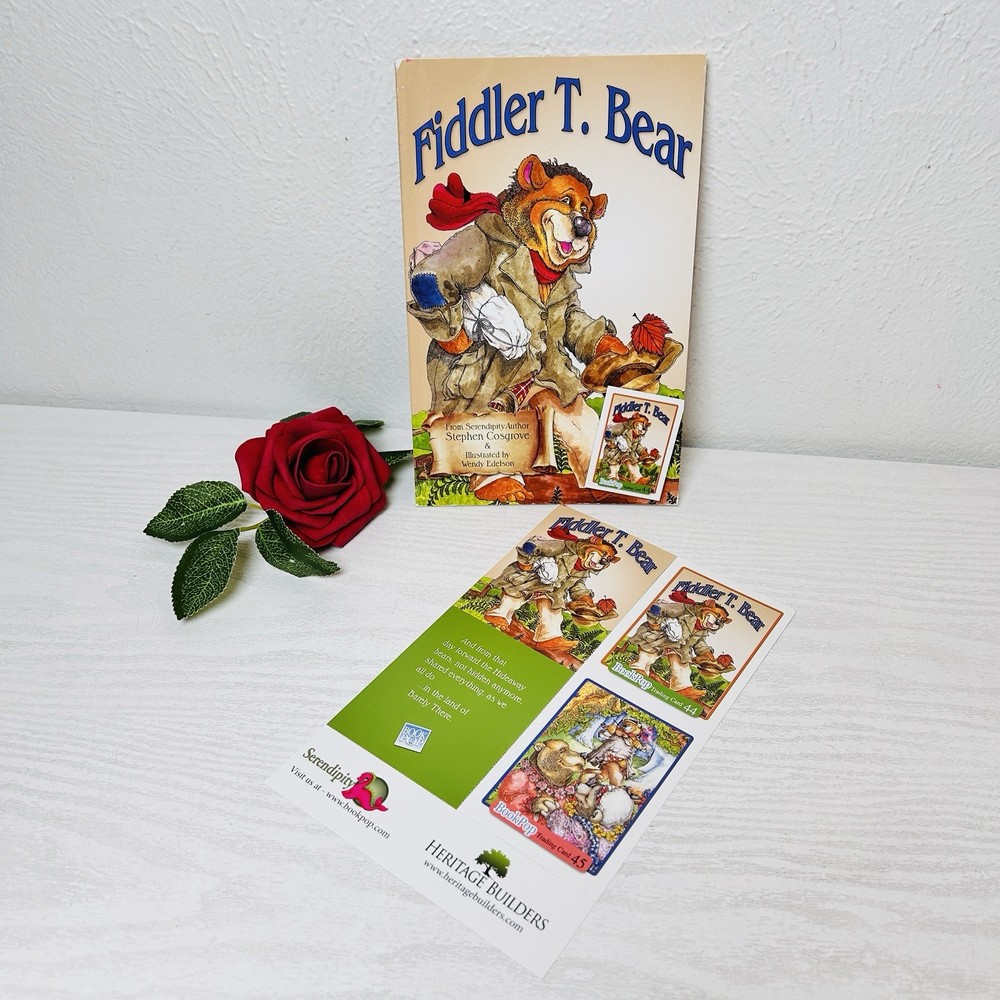 FIDDLER T. BEAR (BARELY THERE) & Swag SIGNED By Stephen Cosgrove Wendy Edelson