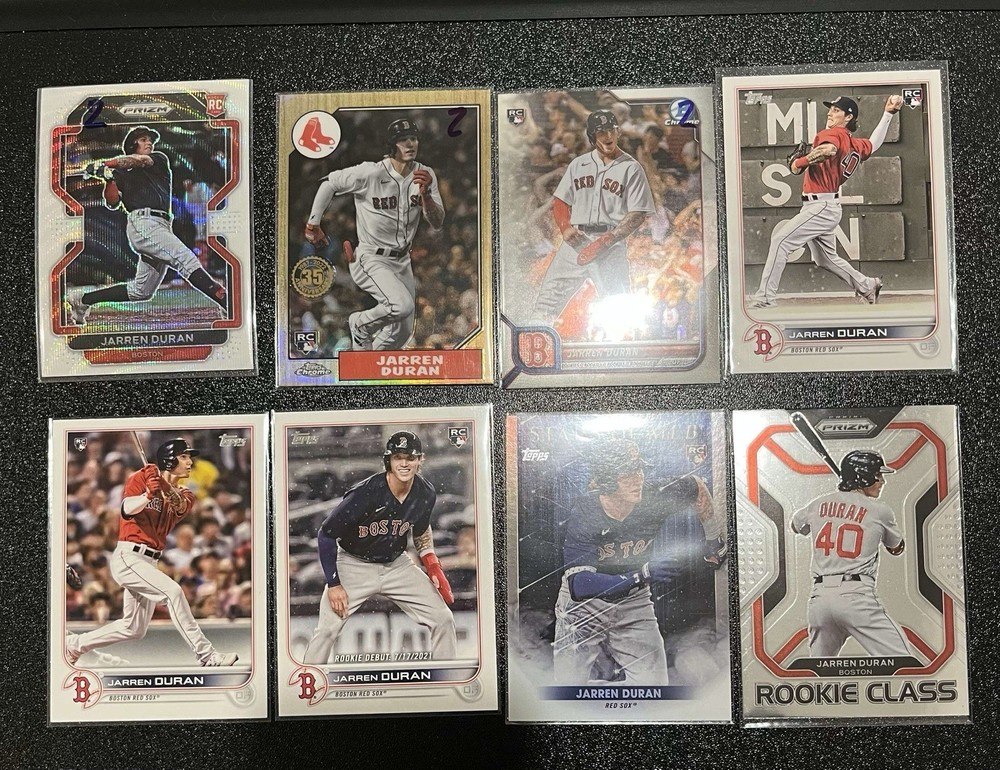 Jarren Duran 8 Card Rookie Lot Red Sox