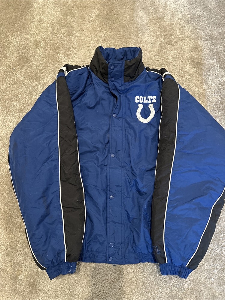 Game Day NFL Indianapolis Colts Men’s Coat Puffer Jacket Blue Black Size XL