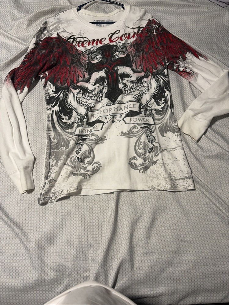white xtreme couture long sleeve t-shirt