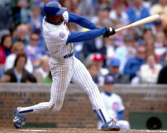 1990 Andre Dawson Chicago Cubs Baseball Action 8x10 PHOTO PRINT