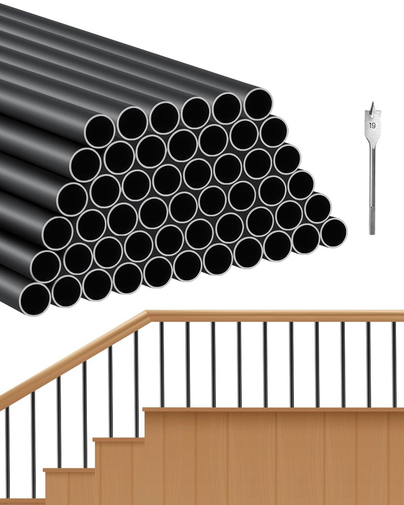 51-Pack 32-Inch Aluminum Deck Balusters, 3/4-Inch Weather-Resistant Railing Spindles