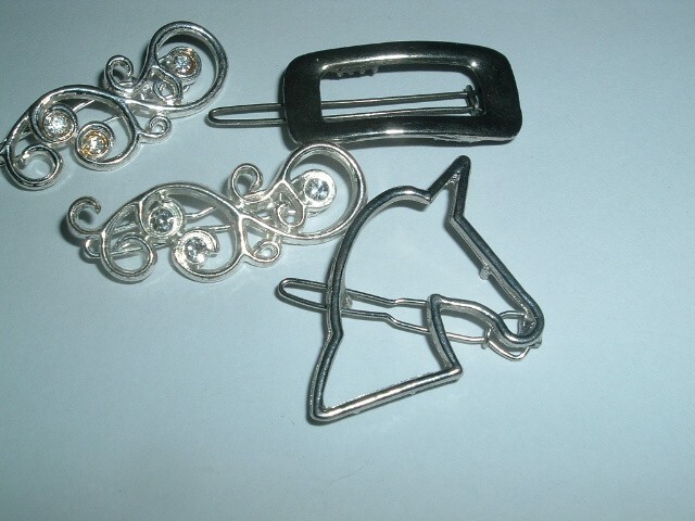 4 Vintage Horse and Rhinestone Post Back 2