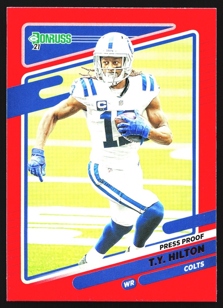 T.Y. Hilton 2021 Panini Donruss Red Press Proof Indianapolis Colts #152