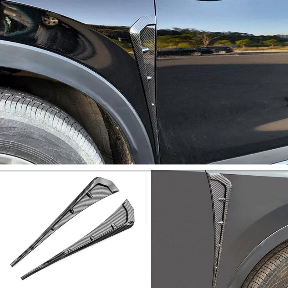 Fit 2023 Honda CR-V CRV ABS Carbon Side Door Fender Vent Air Wing Cover Trim 2P