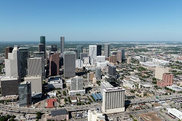 Photo:Houston Texas 2014 Aerial View Skyline Downtown Skyline