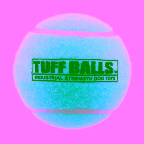 Tuff Ball Dog toy Yellow 2.5 Inches (Case Of 12)