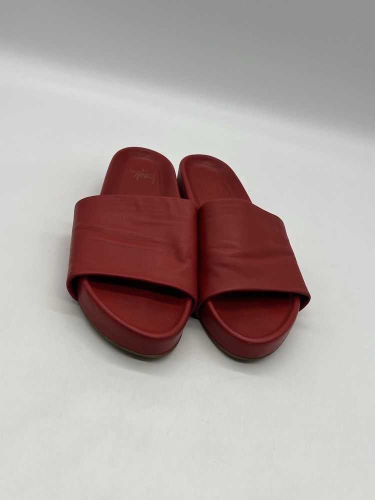 beek.. Gallito Women’s Size 10 Red Leather Slide Casual Sandal Shoes.