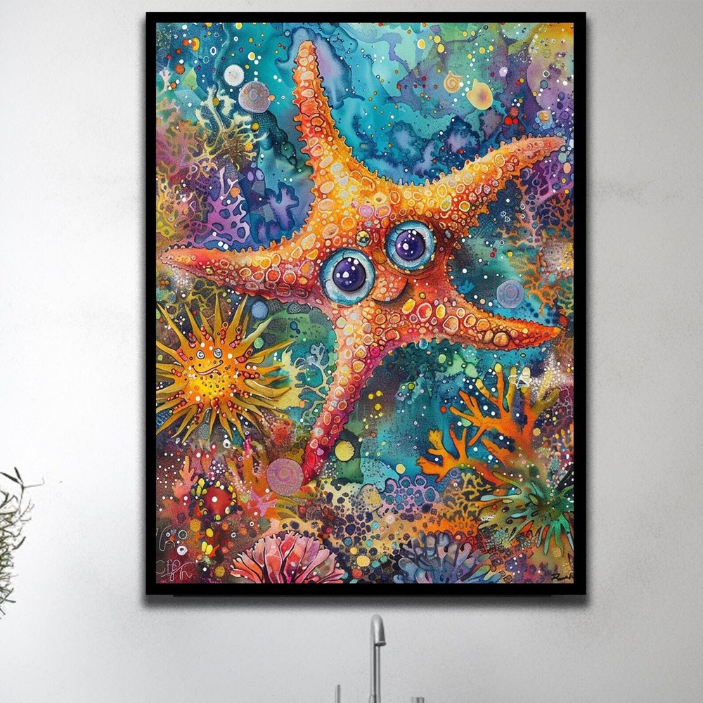 Starfish Decor Funny Bathroom Art Nursery Decor Ocean Prints Unique Gifts Wall
