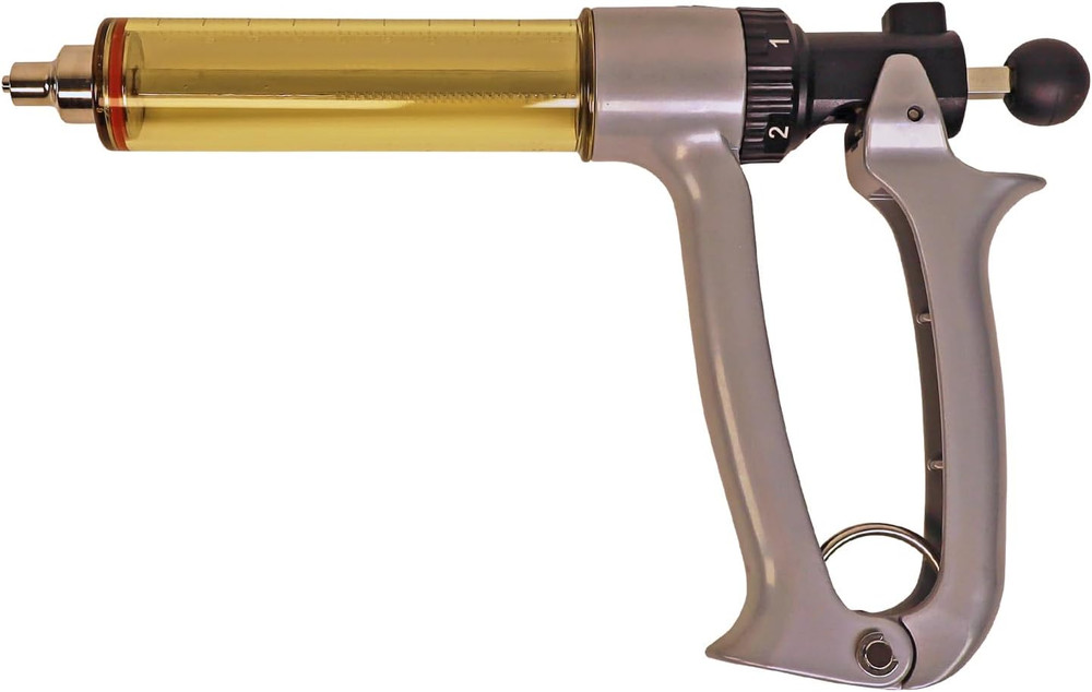 50ML Semi Automatic Livestock Syringe, 5 Gears Adjustable Continuous Repeating L