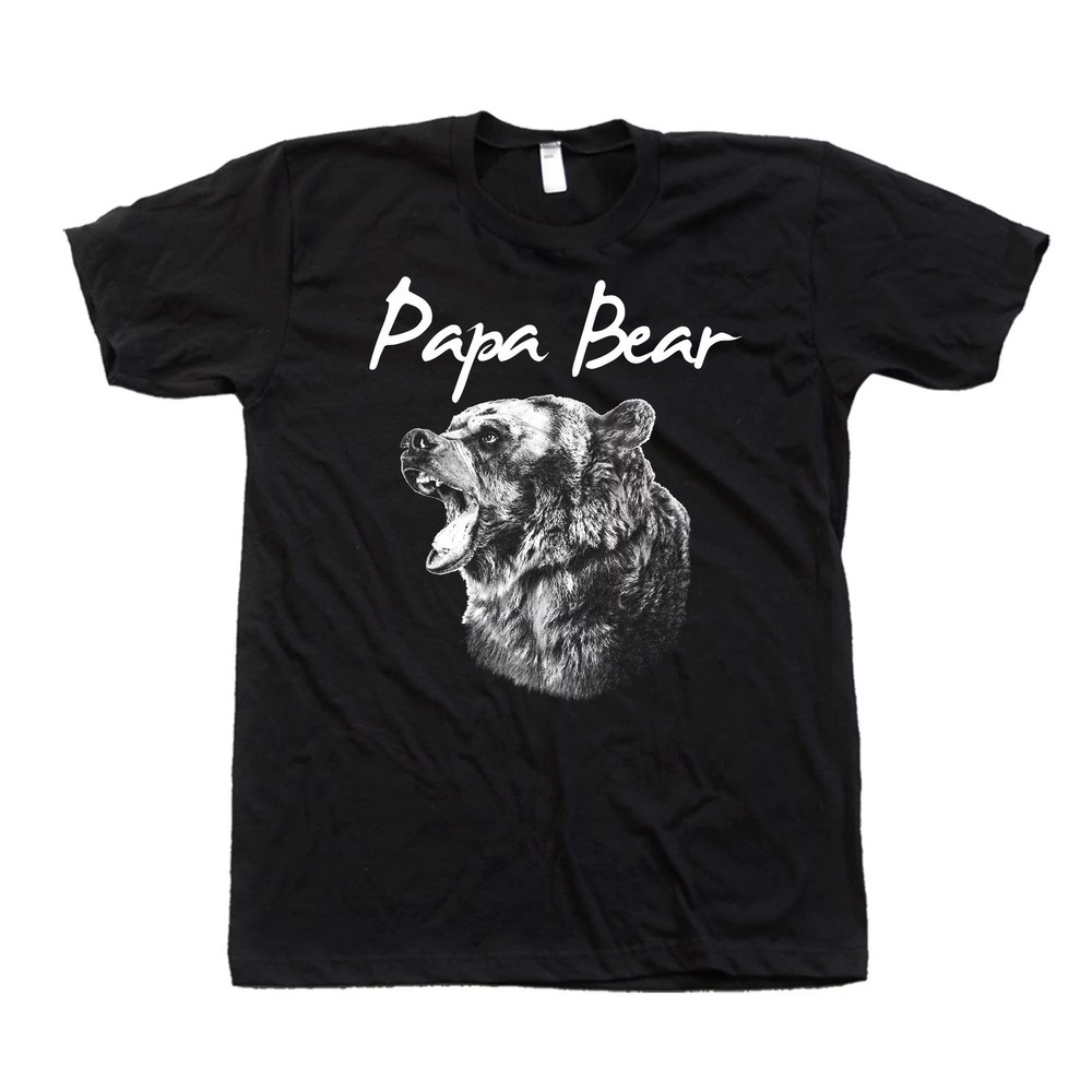 Papa Bear Graphic Family Gift For Dad Cute Design T-Shirt