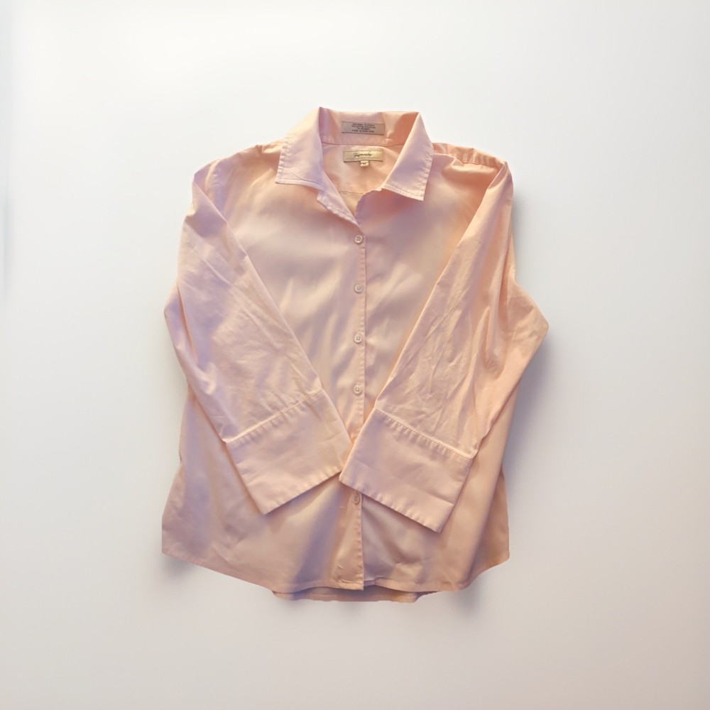 Faconnable Button Down Shirt Womens Medium Pink Cotton France