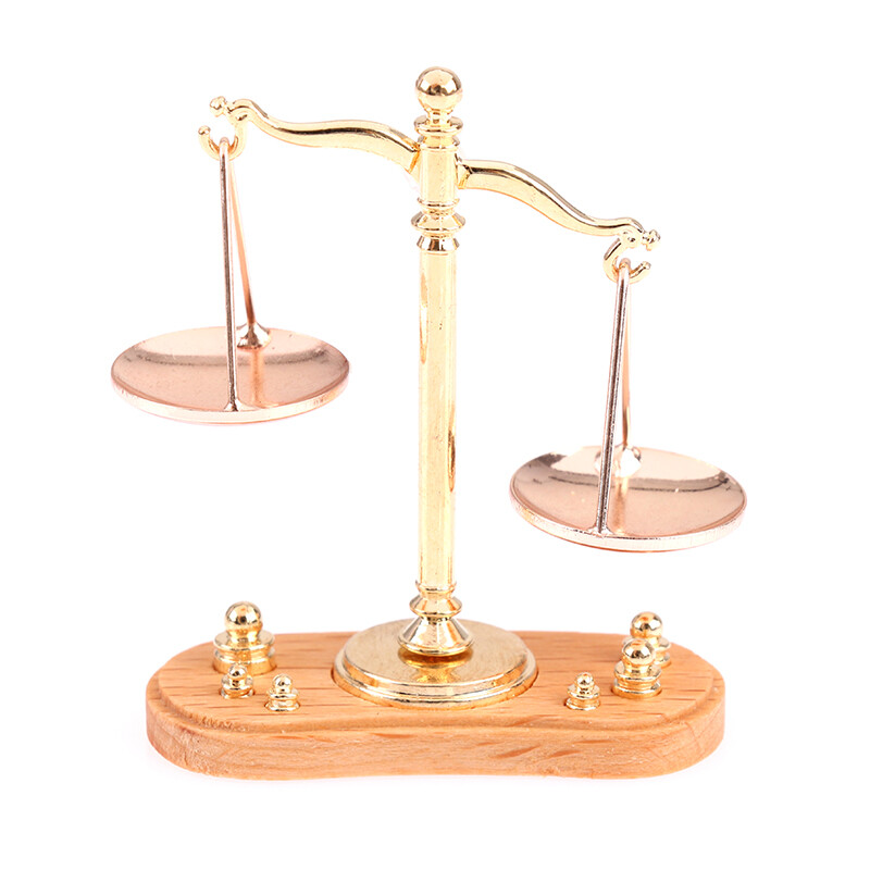 1/12 Dollhouse Miniature Accessories Mini Balance Scale Model Toy for Decor.a5