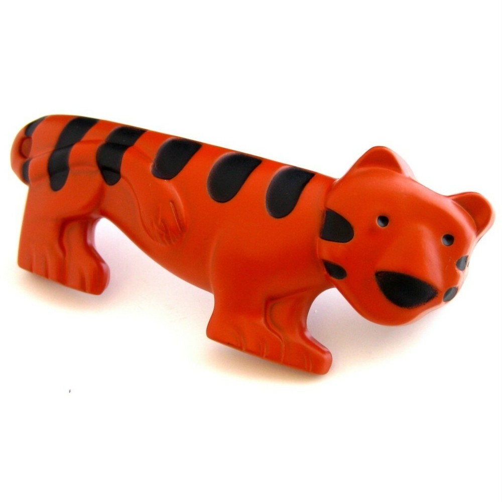 Orange Tiger Hickory Safari Cabinet Pull for Kids Room Nursery 3 Inch P3284-ORG
