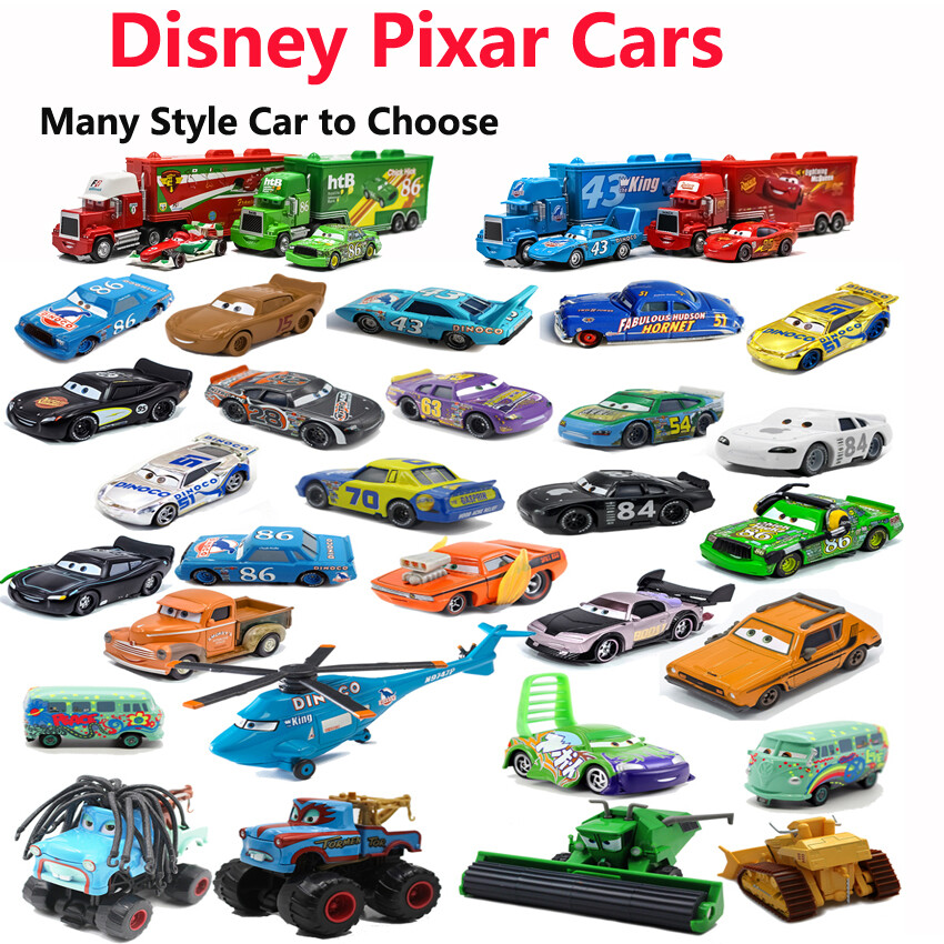 Toys 1:55 Model Car Lightning McQueen Gifts Disney Pixar Cars Diecast Lot Loose