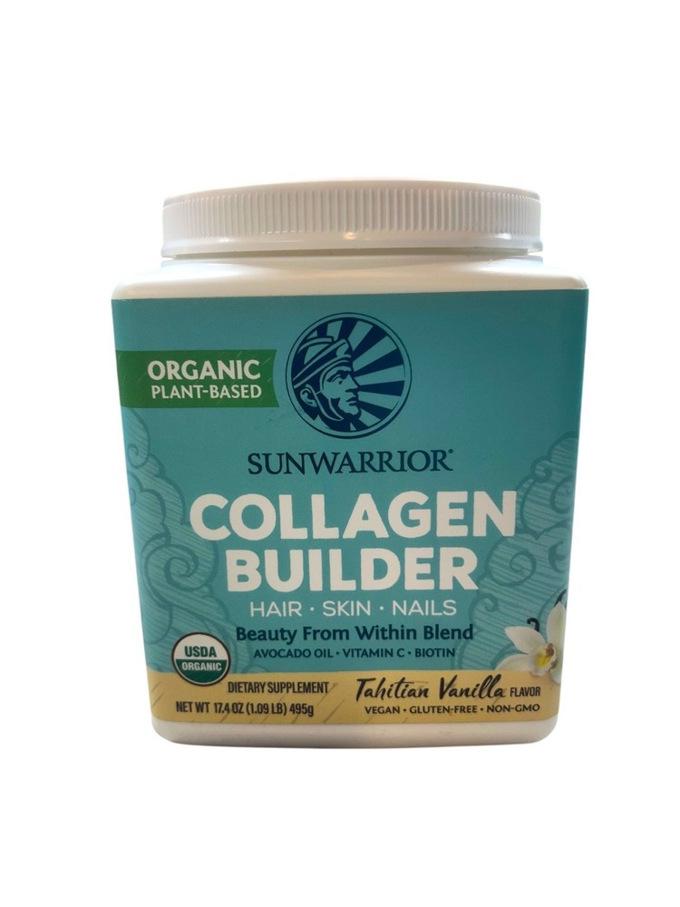 SunWarrior Organic Collagen Builder Protein 1.09 Lb Tahitian Vanilla BB 09/25