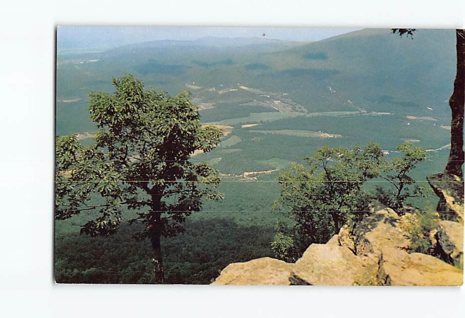Postcard Unusual scenic beauty of valley Fort Mountain State Park Georgia USA