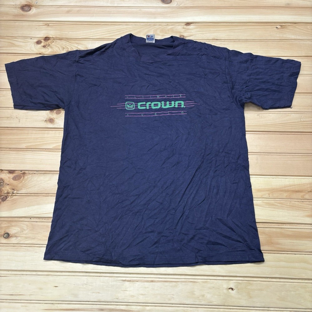 Vintage 80s Crown Ultimate Audio Electronics Tech Japan Shirt Size XL