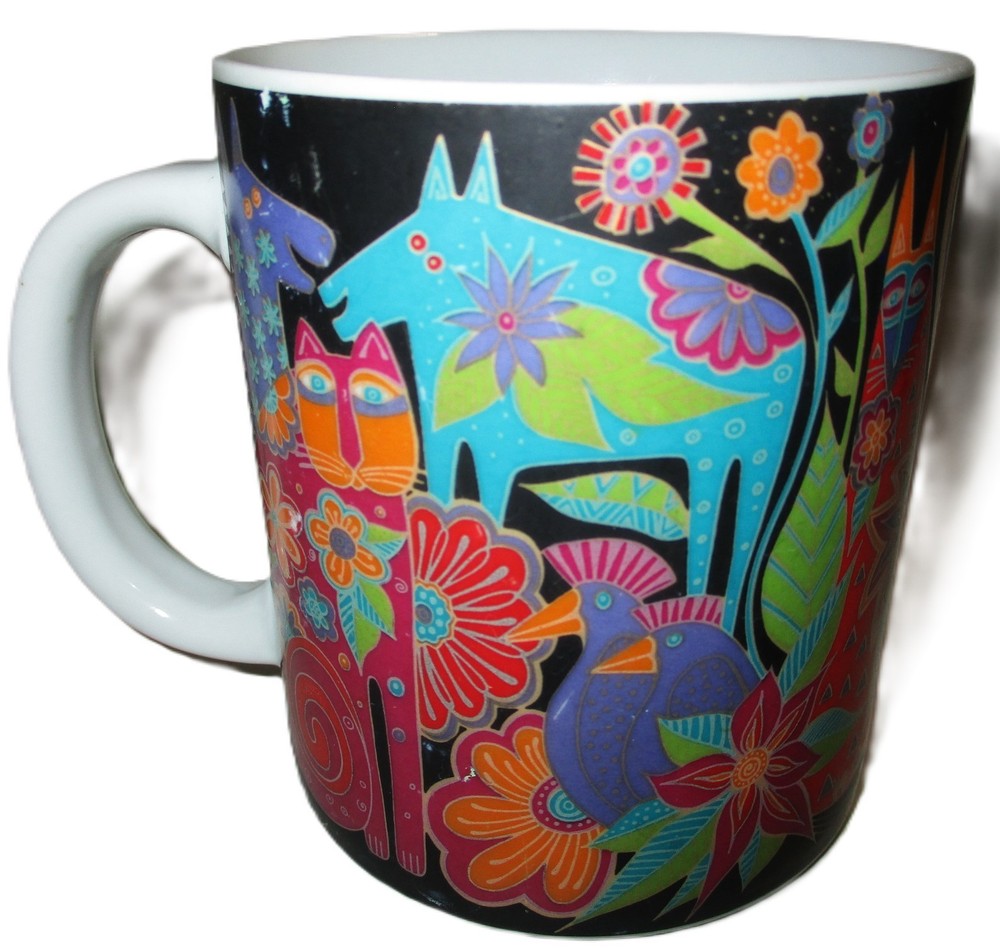 Laurel Burch Mythical Menagerie, Coffee Cup Mug, 1995, Unused,Animal