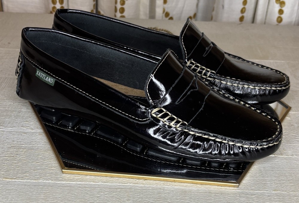 Eastland Patricia Penny Loafers Black Patent Leather Women's  Size 9M