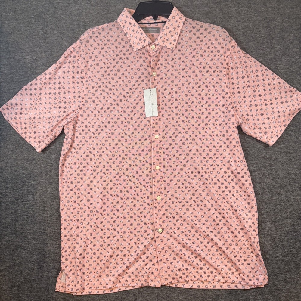 Daniel Cremieux Geometric Print Signature Label Coatfront Button Shirt Size S New  