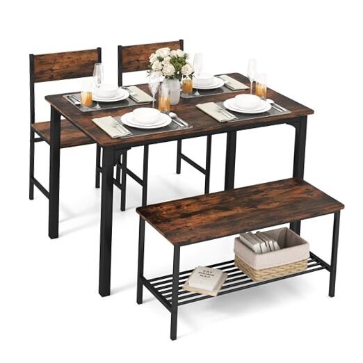 Dining Table Set for 4, Kitchen Table and 2 43