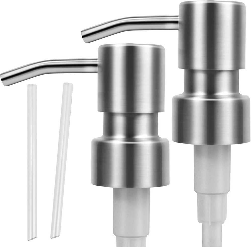 2 pcs 304 Stainless Steel Soap Dispenser Pump - Standard 28/400 Thread Replaceme