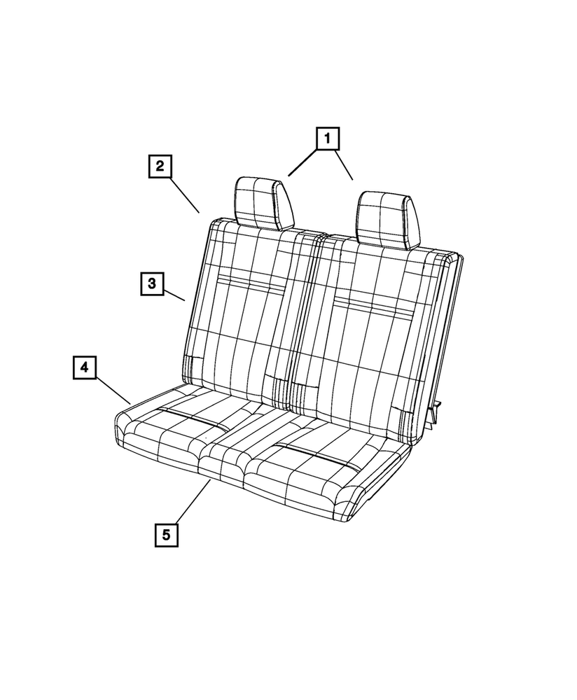 Genuine Mopar Rear Seat Cushion Cover 1UN39XR4AA