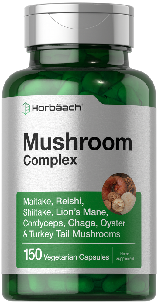 Mushroom Complex Supplement | 150 Capsules | 8 Mushroom Blend | by Carlyle