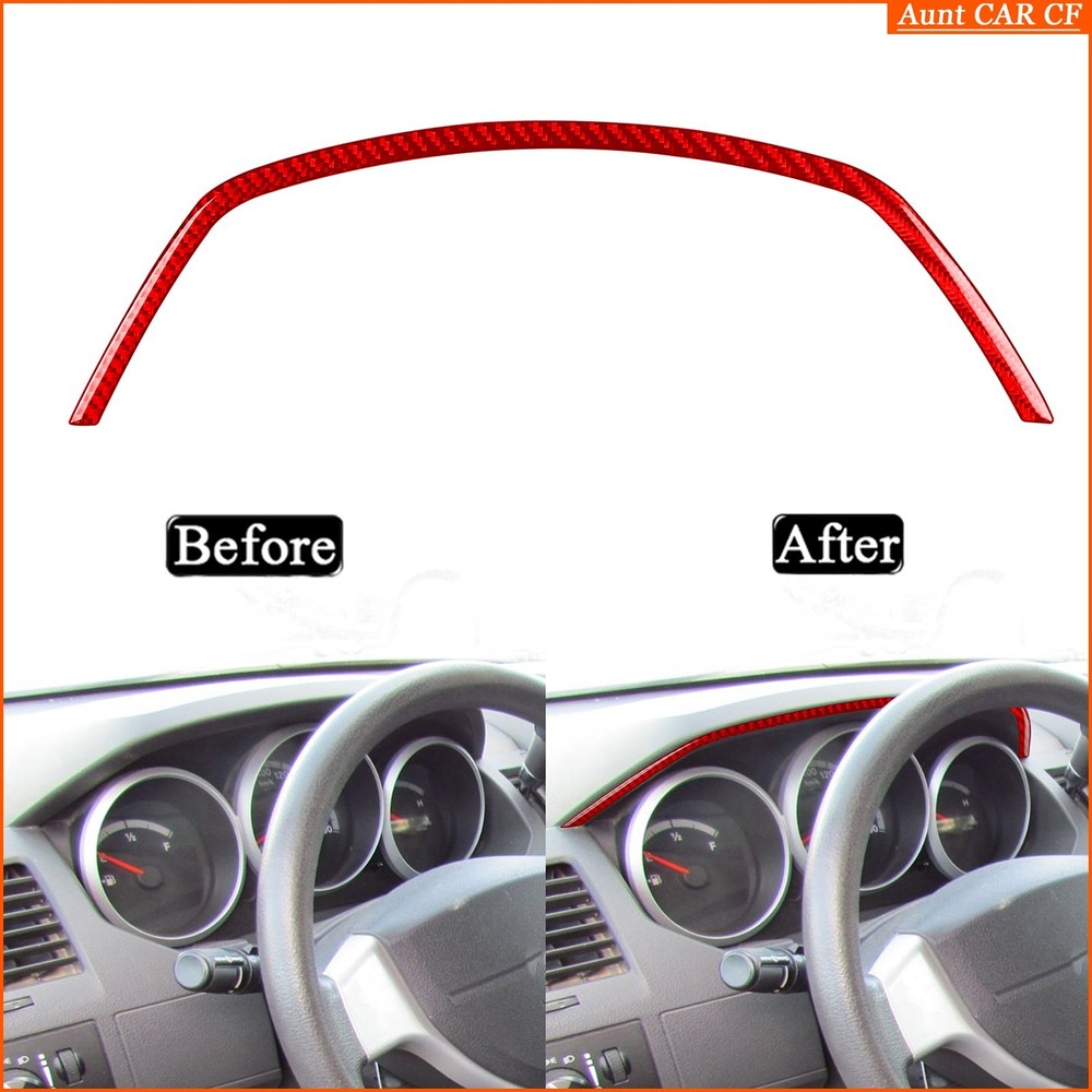 Red Carbon Fiber Interior Speedometer Trim For Dodge Grand Caravan  2008-2010