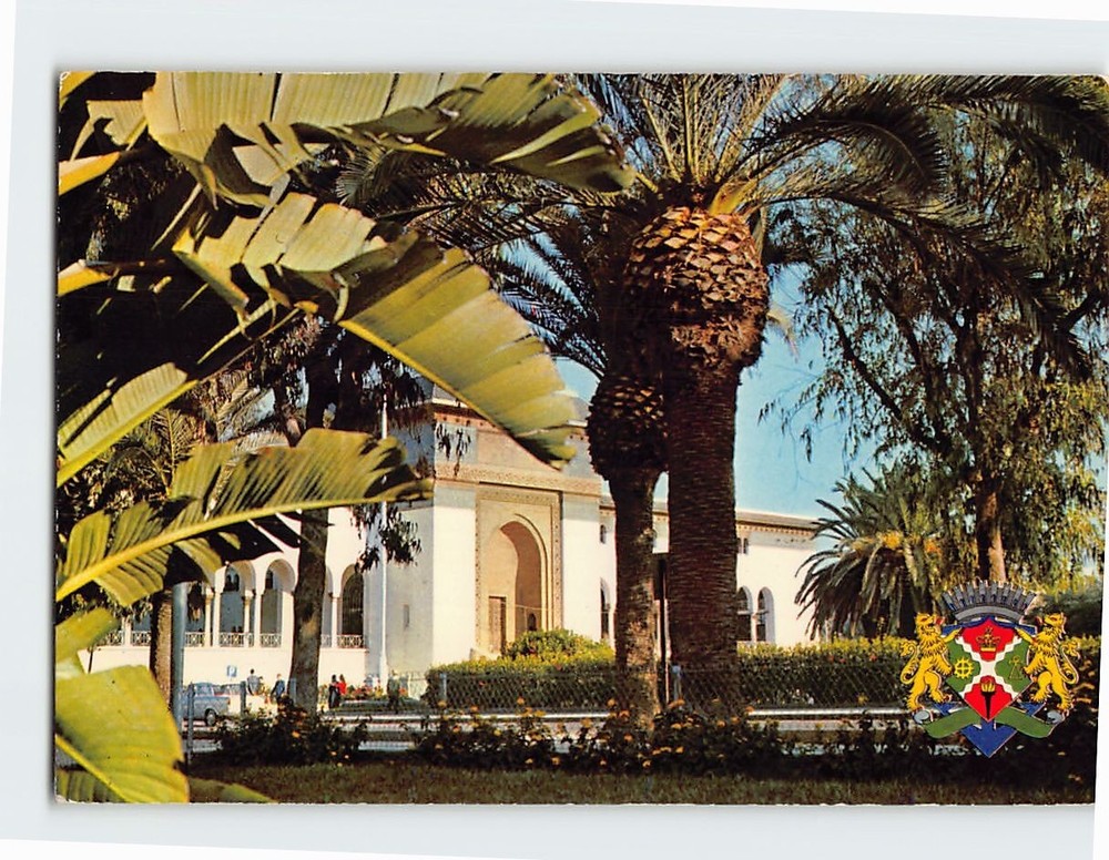Postcard United Nations Square and Towns Emblem Casablanca Morocco