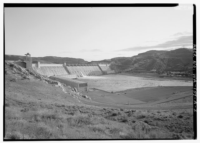 Grand Coulee Dam Washington 1930s Downstream Face View No 3 Powerhouse