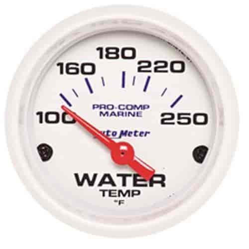 Auto Meter 200762 Pro-Comp White Phantom Marine Water Temp Gauge